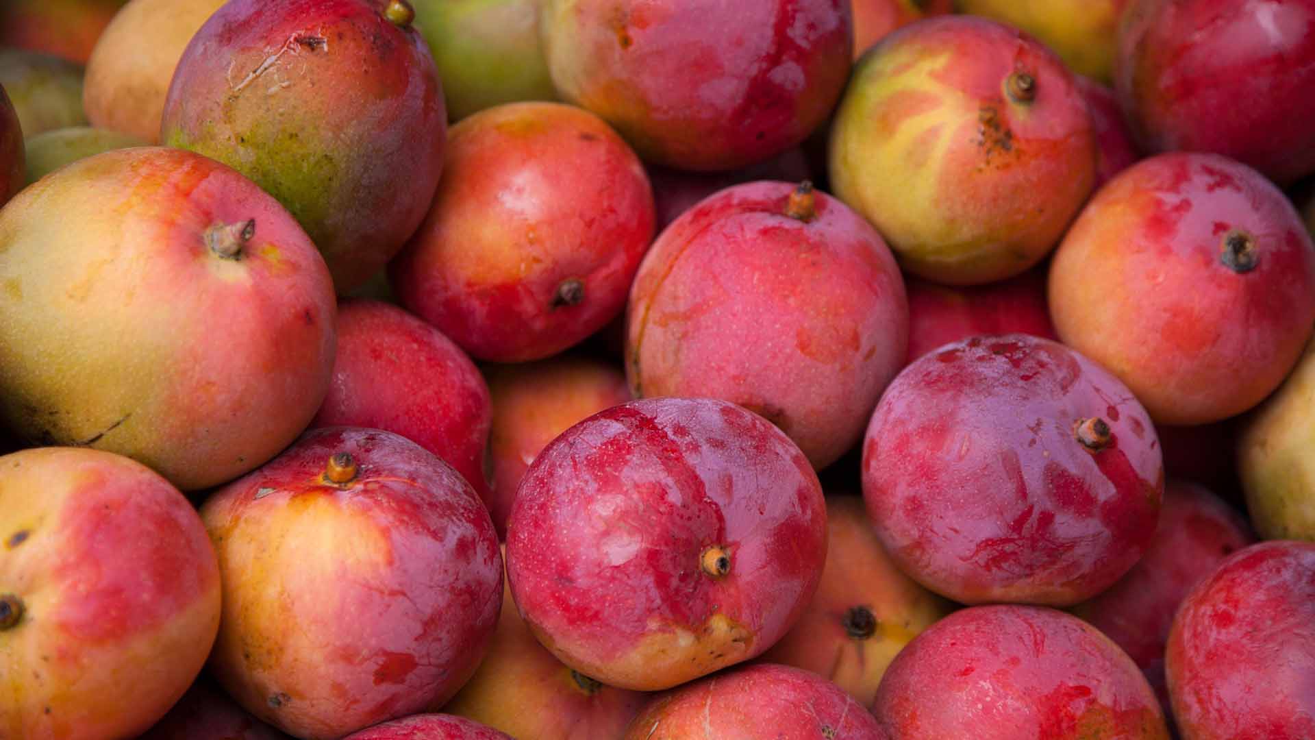 A vibrant display of fresh produce from Ghana.